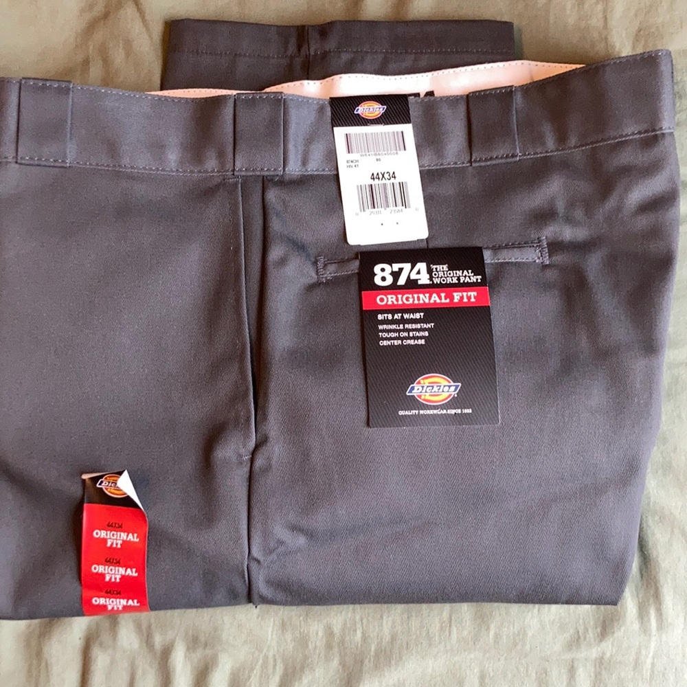 Dickies 874 Dark Gray Dress/Work Pants 44x34 NEW